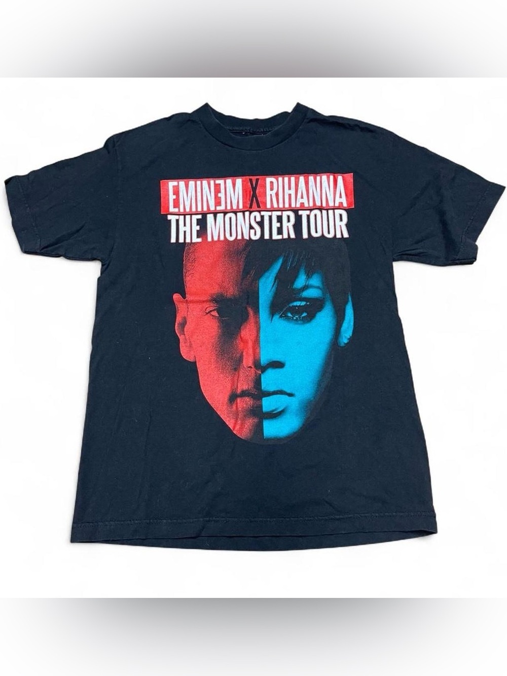 Eminem x Rihanna The‎ Monster Tour Black T-Shirt Mens Sz: Medium Women’s Large
